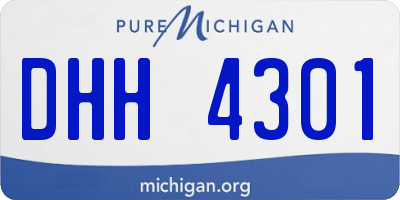 MI license plate DHH4301