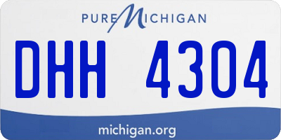 MI license plate DHH4304