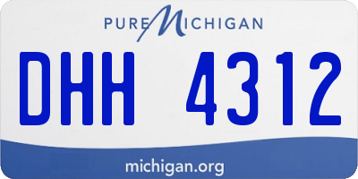 MI license plate DHH4312