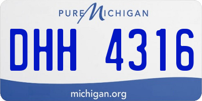MI license plate DHH4316