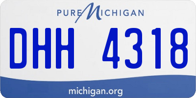 MI license plate DHH4318