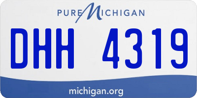 MI license plate DHH4319