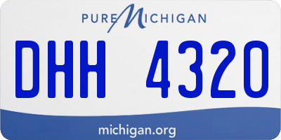 MI license plate DHH4320