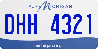 MI license plate DHH4321