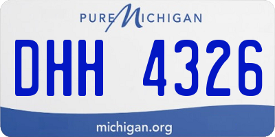 MI license plate DHH4326