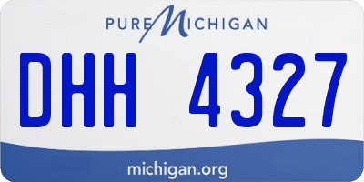 MI license plate DHH4327