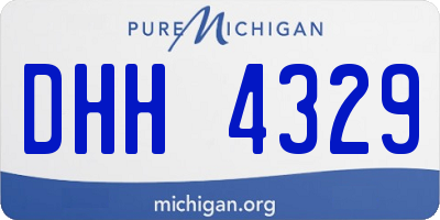 MI license plate DHH4329