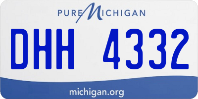 MI license plate DHH4332