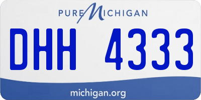 MI license plate DHH4333