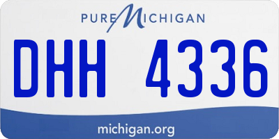 MI license plate DHH4336