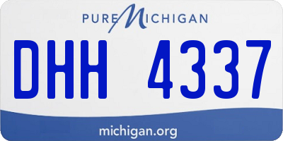 MI license plate DHH4337