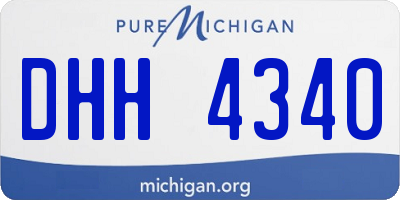MI license plate DHH4340