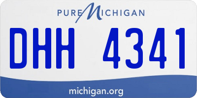 MI license plate DHH4341