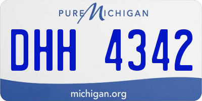 MI license plate DHH4342