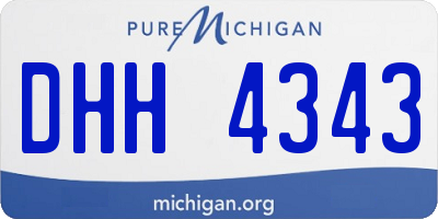 MI license plate DHH4343