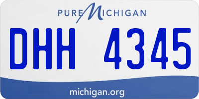 MI license plate DHH4345