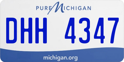 MI license plate DHH4347