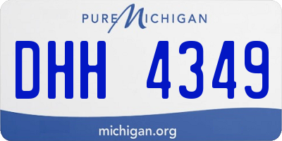 MI license plate DHH4349