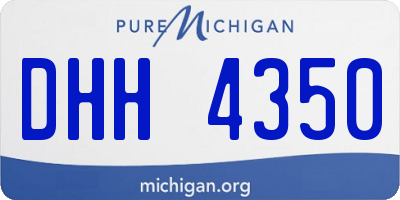 MI license plate DHH4350
