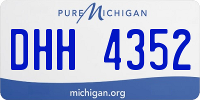 MI license plate DHH4352