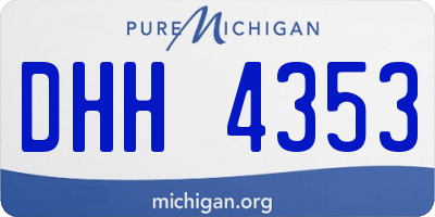 MI license plate DHH4353