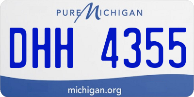 MI license plate DHH4355