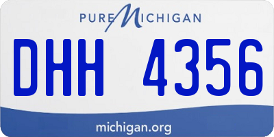 MI license plate DHH4356