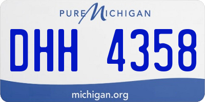 MI license plate DHH4358