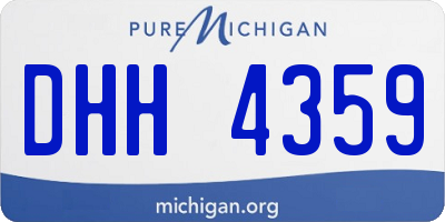 MI license plate DHH4359