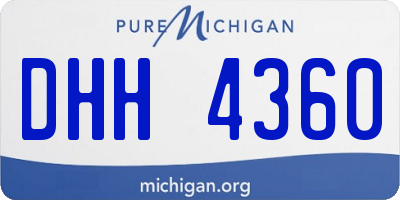 MI license plate DHH4360