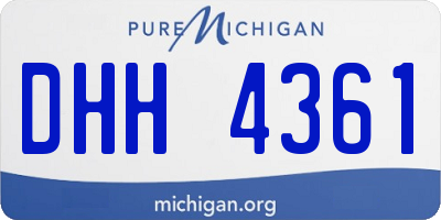 MI license plate DHH4361
