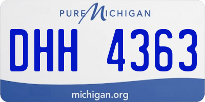 MI license plate DHH4363