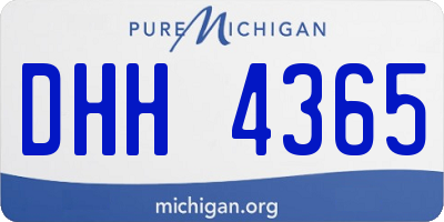 MI license plate DHH4365