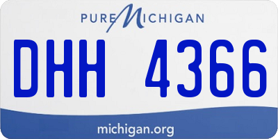 MI license plate DHH4366