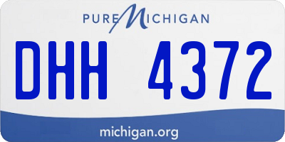 MI license plate DHH4372