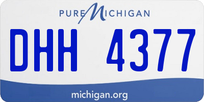 MI license plate DHH4377