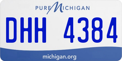 MI license plate DHH4384