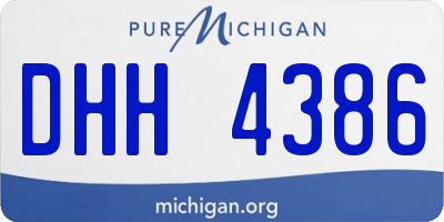 MI license plate DHH4386