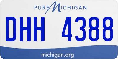 MI license plate DHH4388