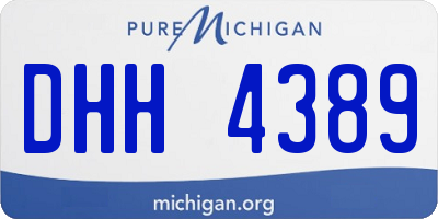 MI license plate DHH4389