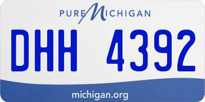 MI license plate DHH4392