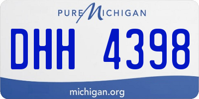 MI license plate DHH4398