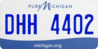 MI license plate DHH4402