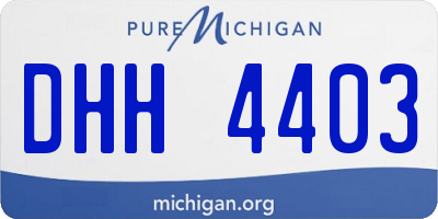 MI license plate DHH4403