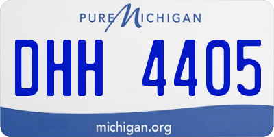 MI license plate DHH4405