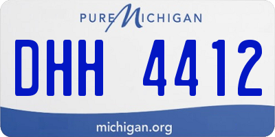 MI license plate DHH4412