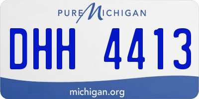MI license plate DHH4413