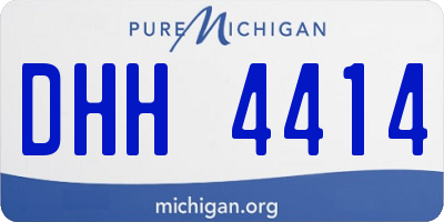 MI license plate DHH4414