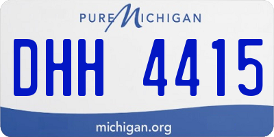 MI license plate DHH4415