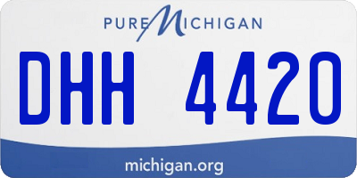 MI license plate DHH4420
